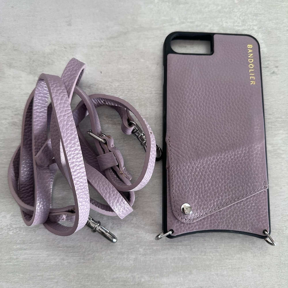 *EUC* Bandolier Emma Pebble Leather iPhone 8 Plus